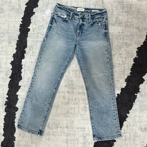 FRAME Le High Straight Jeans Size 27 | Distressed Light Wash Denim